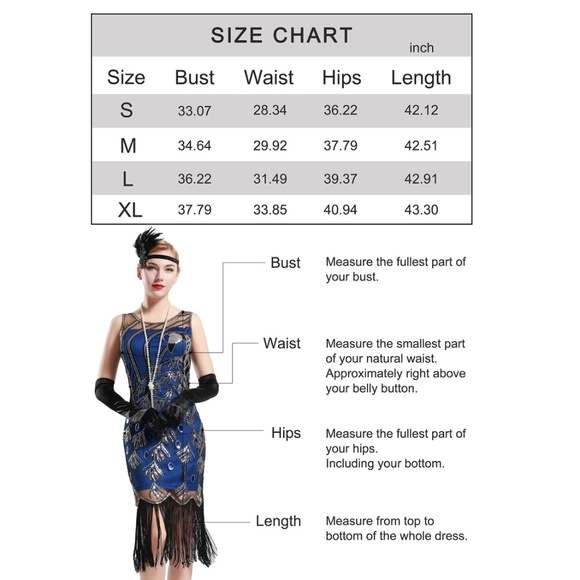 Peacock Sequin Fringed Party Flapper Dress - Picture 7 of 7